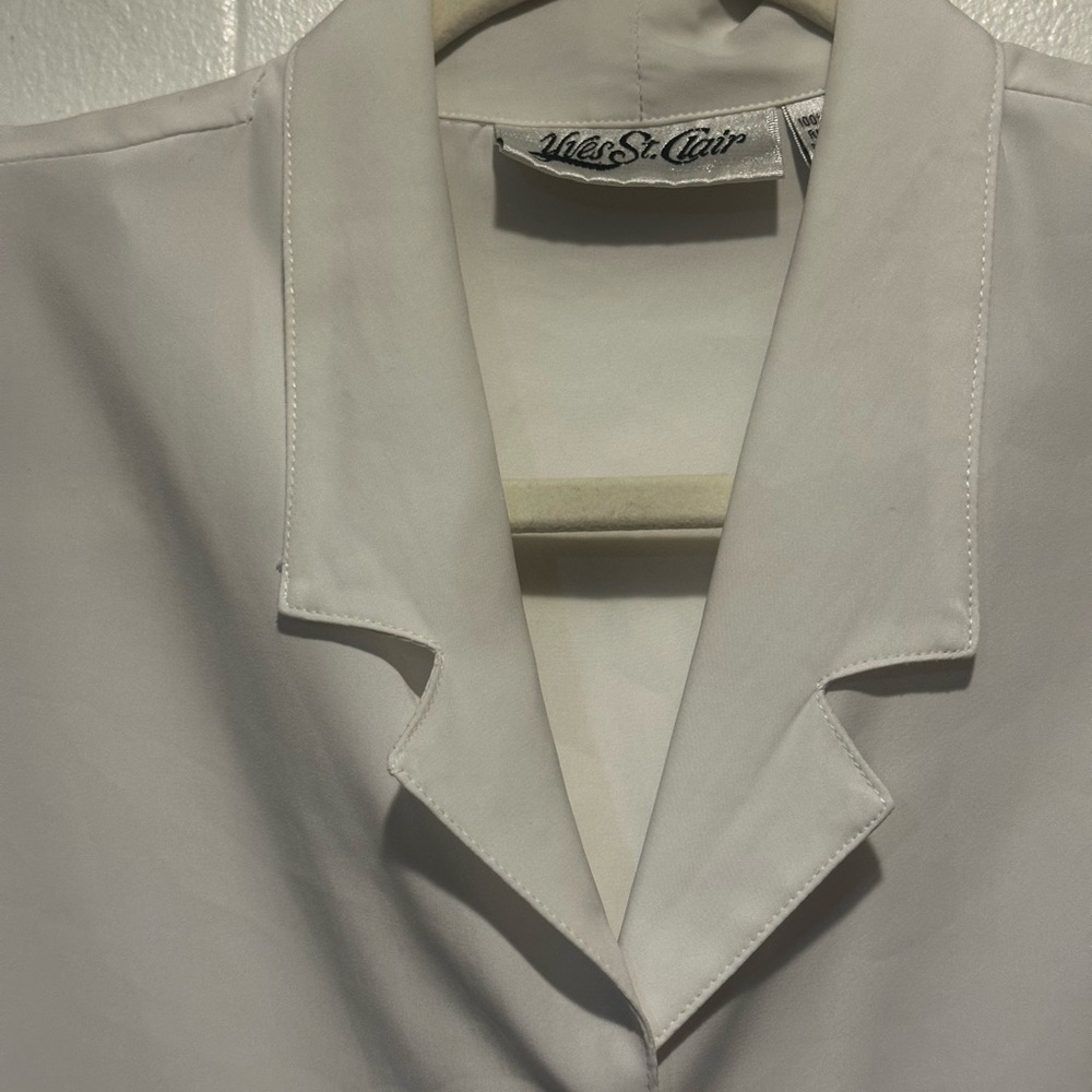 Vintage ivory blouse size L acedamia - Picture 5 of 8